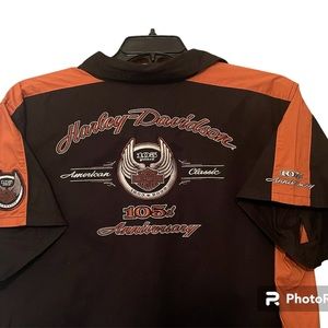 Harley Davidson Anniversary Edition Womens Plus Size Button Down Shirt 3XL/3W